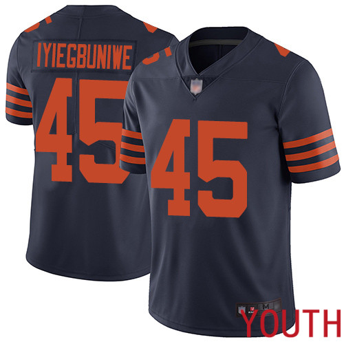 Chicago Bears Limited Navy Blue Youth Joel Iyiegbuniwe Jersey NFL Football #45 Rush Vapor Untouchable->youth nfl jersey->Youth Jersey